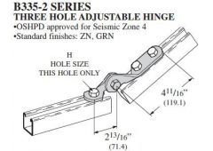 3-hole Adjustable Hinge