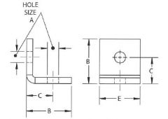 2 hole corner angle- stainless