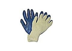 Blue poly palm glove