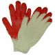 Red poly palm glove - L